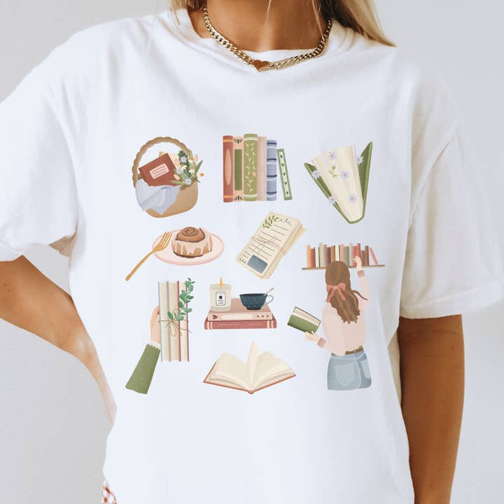 Camiseta Reading Books - Camisa de algodón orgánico para amantes de los libros - Reading para venta al por mayor de Tilda&Theo