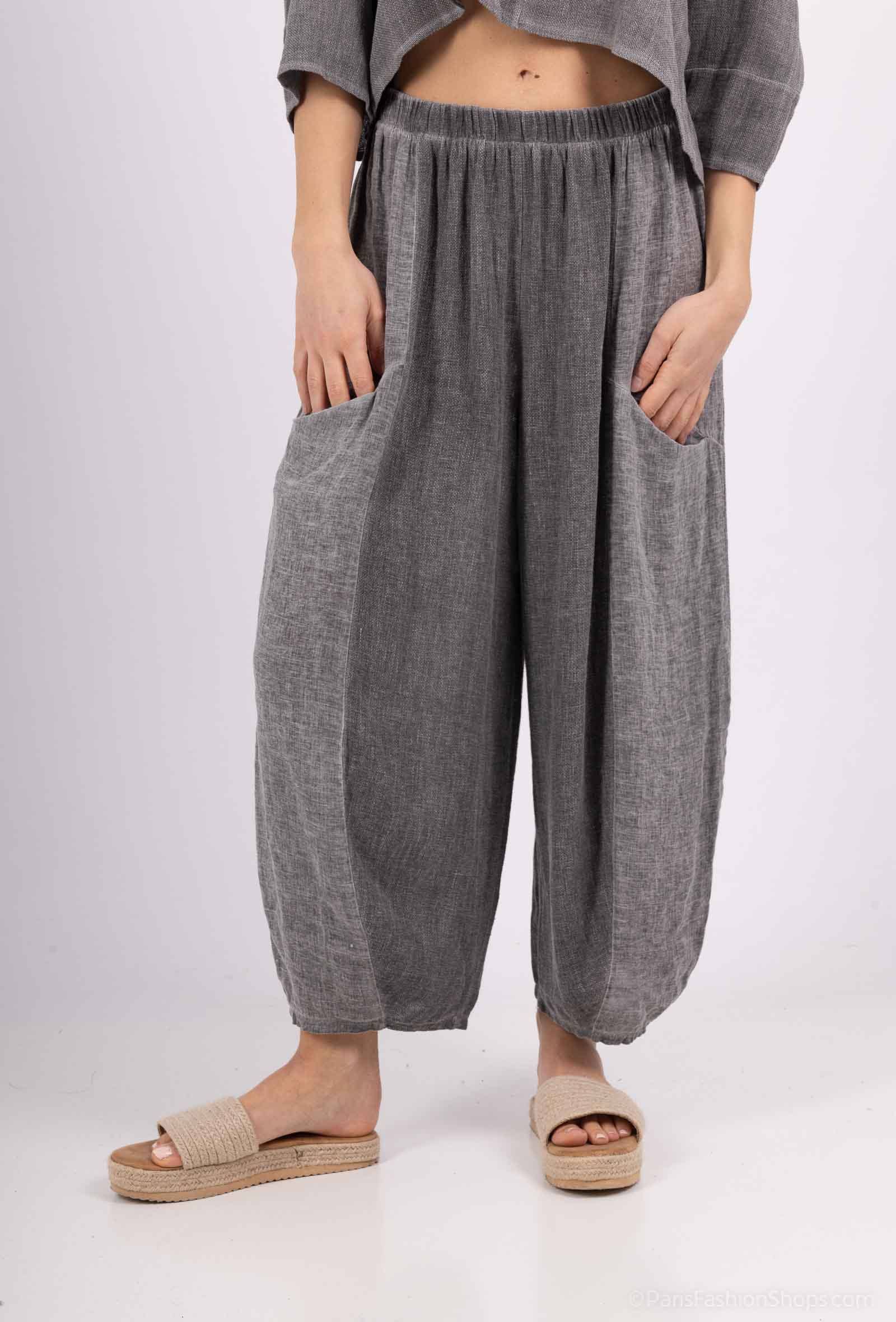 Shyloh - Wholesale Pants - Women's - Linen cotton trousers 205245