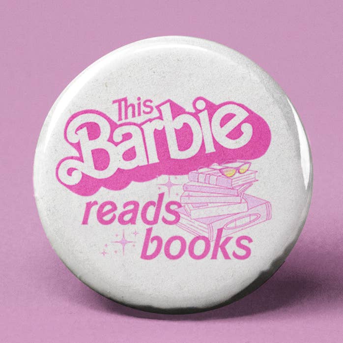 The Pin Pal Club – wholesale Lapel pin/button – This Barbie Reads Books Pinback Button0