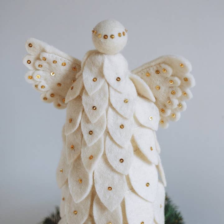 Global Goods Partners - Wholesale Tree Topper - Felt Angel Tree Topper7