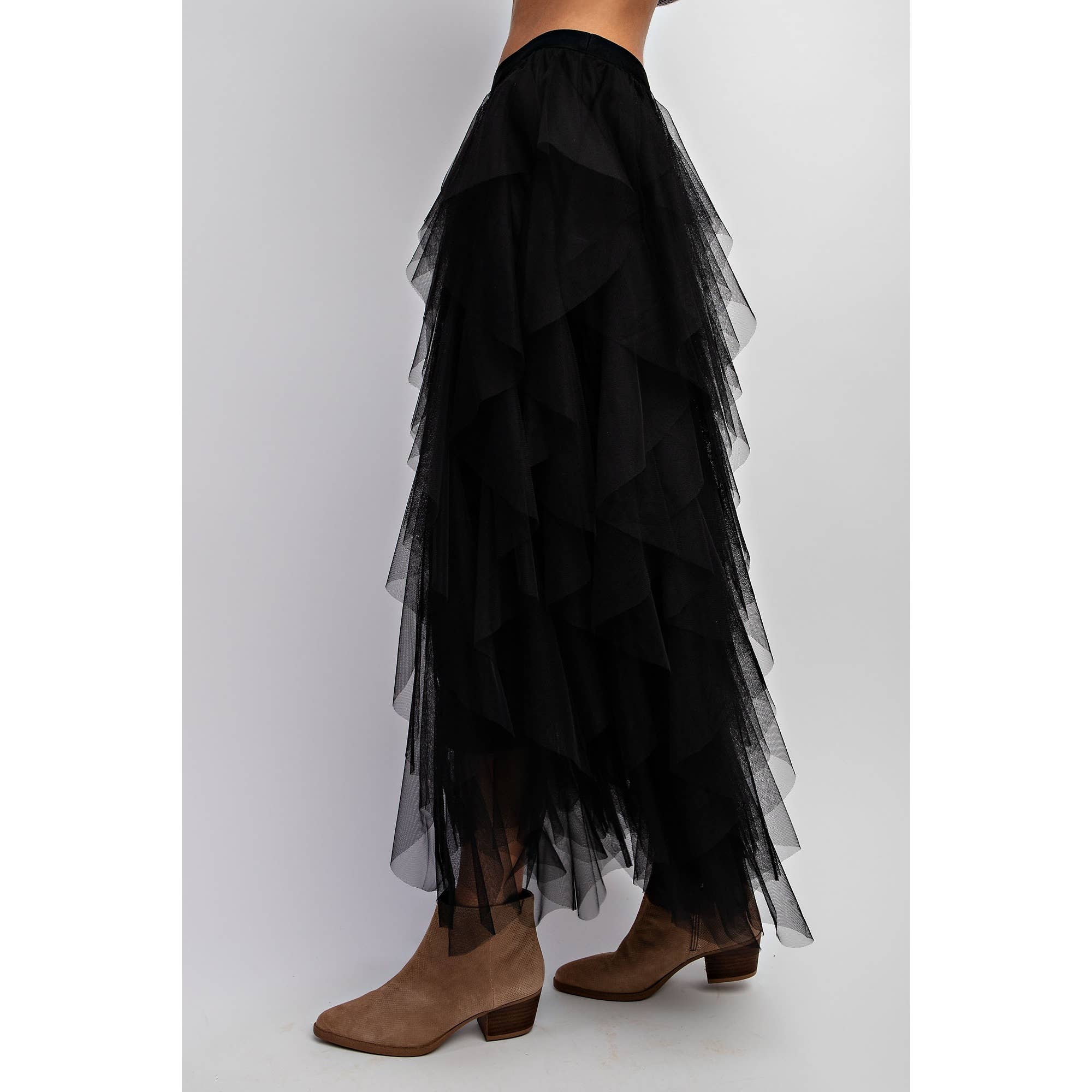 Sweet Generis - Wholesale Skirt - Women's - CASCADING TULLE MESH LAYERED MAX SKIRT4