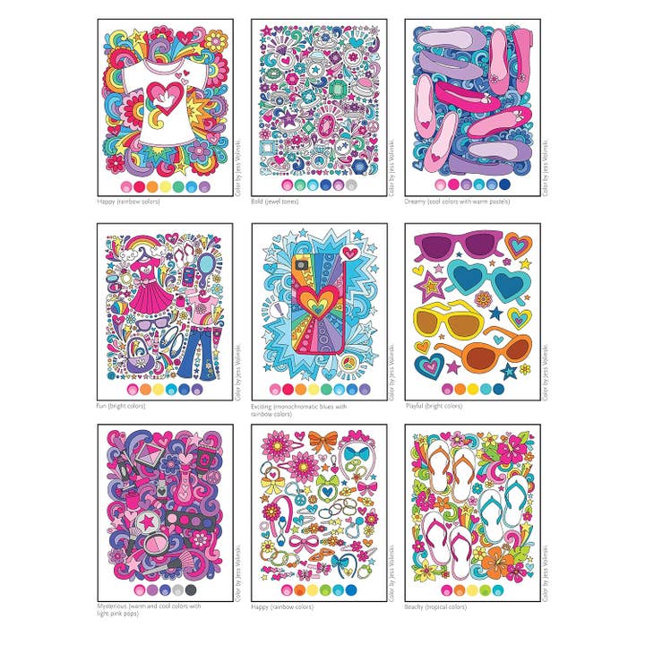 Fox Chapel Publishing - Vendita all'ingrosso Libro da colorare - Bambini e neonati - Notebook Doodles Fabulous Fashion3