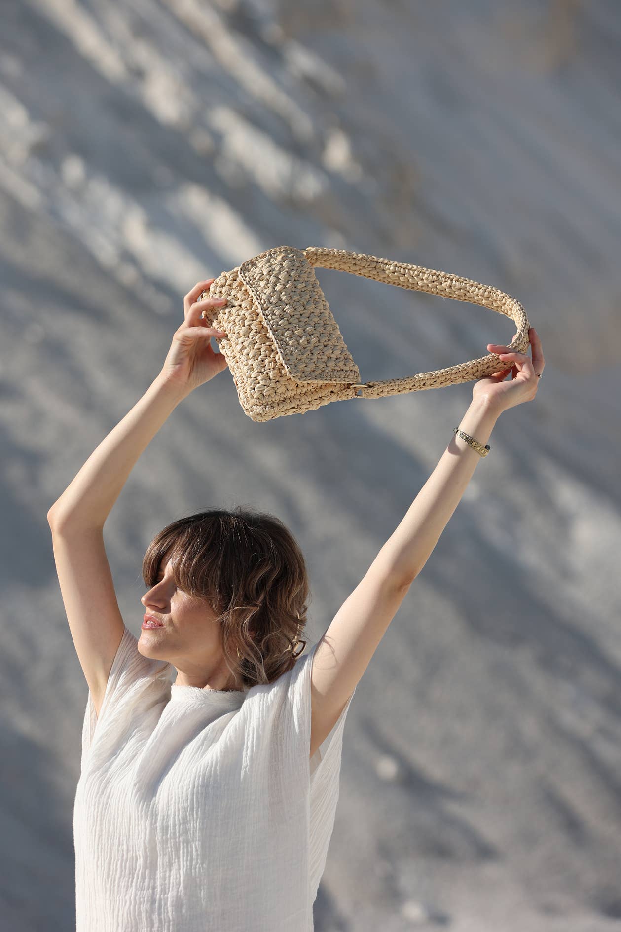 Yova - Wholesale Shoulder Bag - Women's - Raffia Shoulder Purse - Natural3