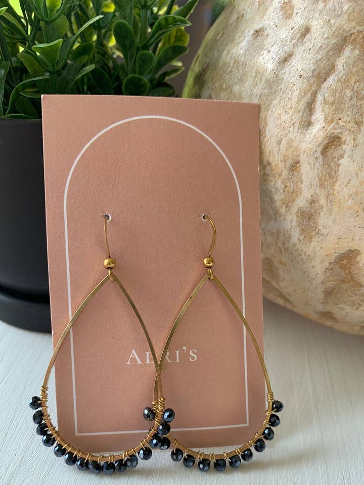 Blue Beaded Tear Drop for wholesale by Adri’s