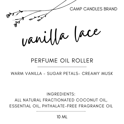 Camp Candles - Wholesale Roll-On Fragrance - Vanilla Lace Perfume Roller1