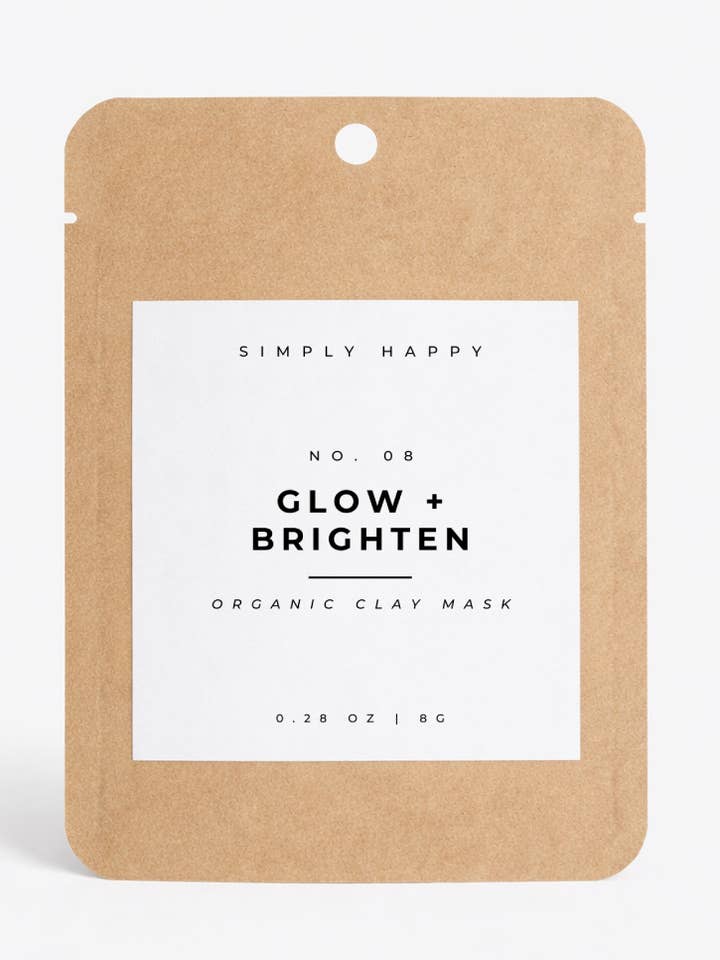 Glow + Brighten | Organic Clay Mask for wholesale by Simply Happy