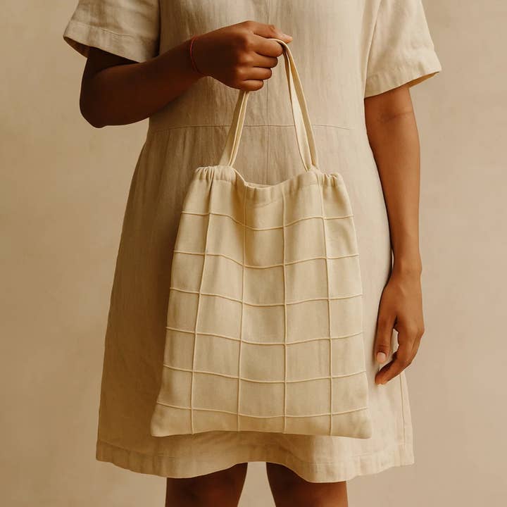 Canvas Pintex Tote | Canvas Tote Bag | Unbranded Canvas Tote for wholesale by Fabrica Kraft