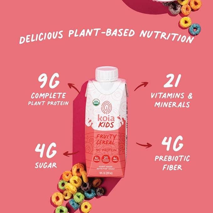 Koia - Wholesale Protein/Superfood Powder - Kids Fruity Cereal Protein Shake - 12pk Shelf Stable 5