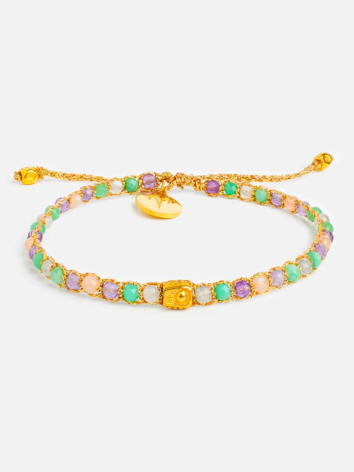 Aries Crystal Zodiac Bracelet | Gold for wholesale by Nusands