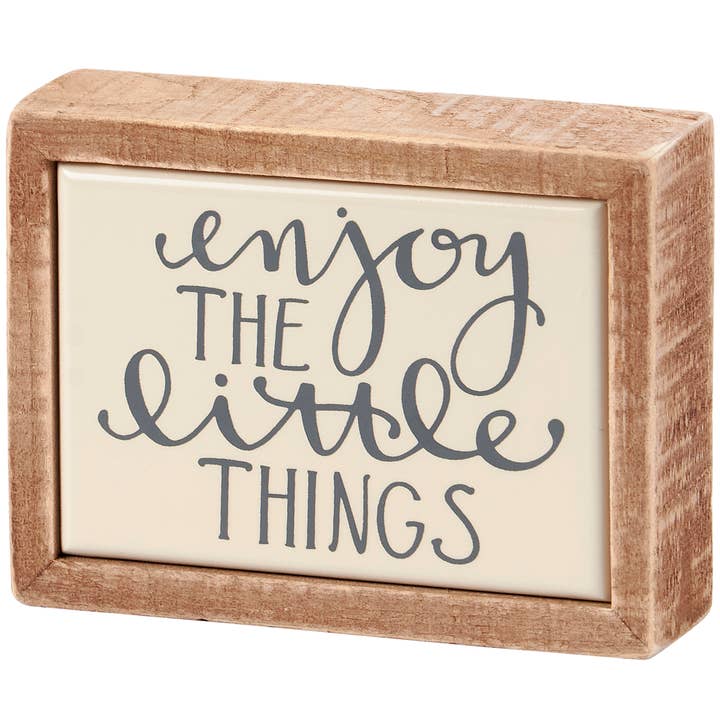 Little Things Box Sign Mini for wholesale by Primitives by Kathy