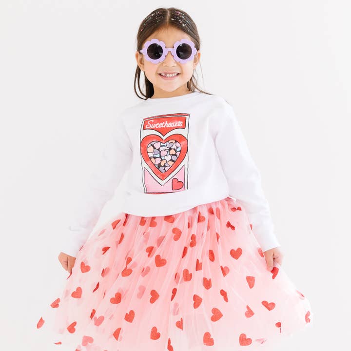 Conversation Hearts Valentines Day Kids sweatshirt for wholesale by Benny & Ray Apparel