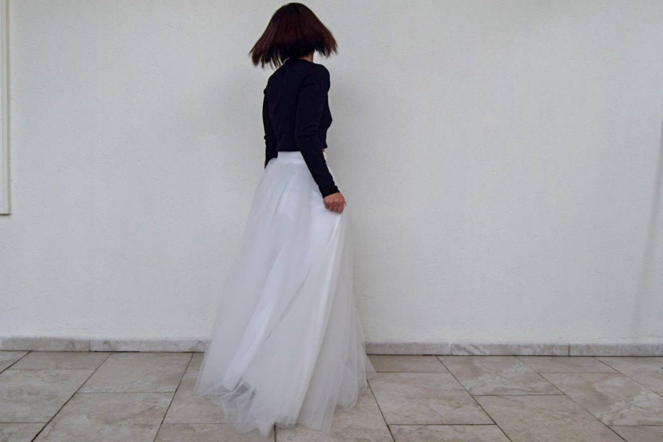 Modayladans - Wholesale Skirt - Women's - Long Voluminous Tulle Tutu Wedding Floor Length High3