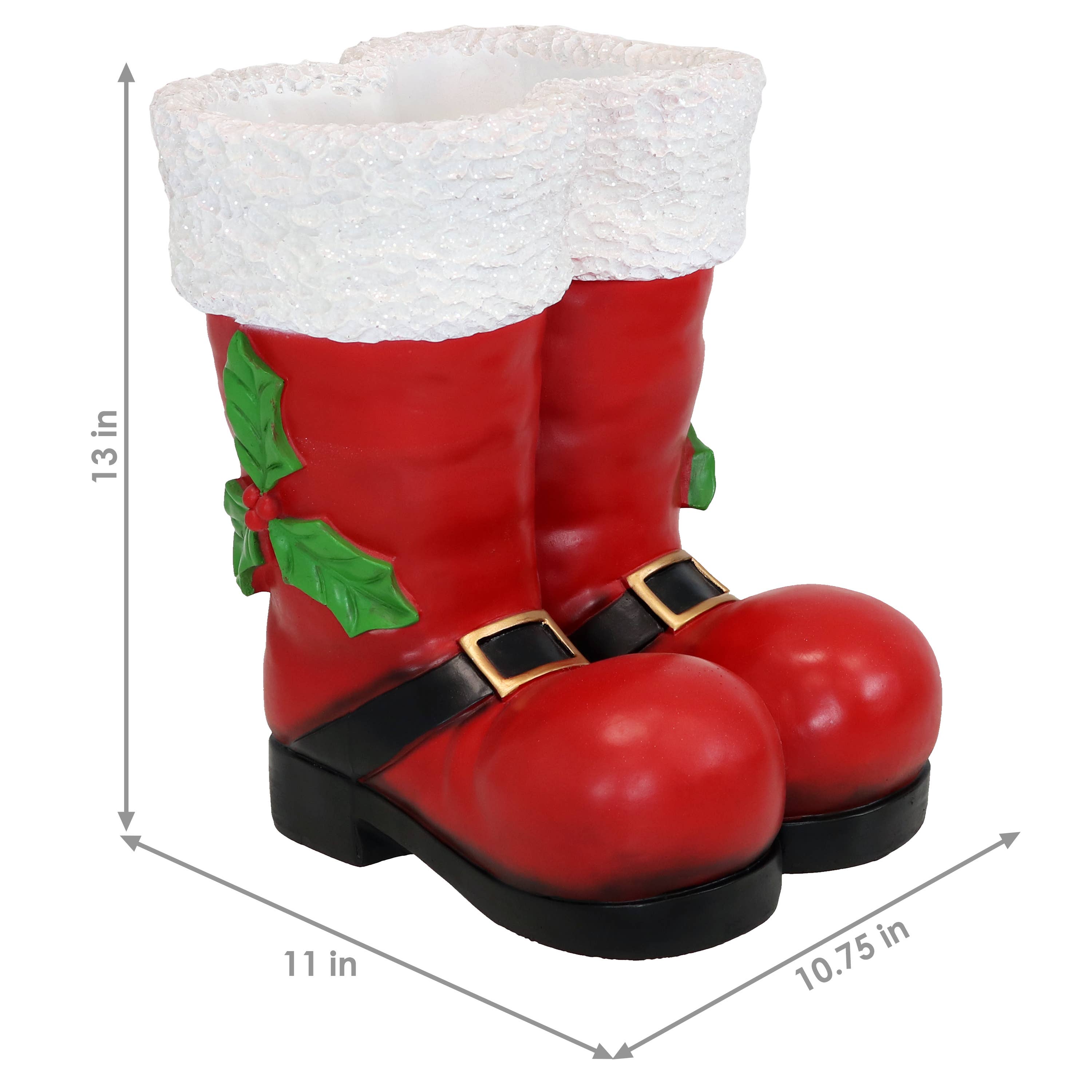 Sunnydaze Decor - Wholesale Christmas Decoration - Santa Boots Indoor Christmas Statue - 13 in6