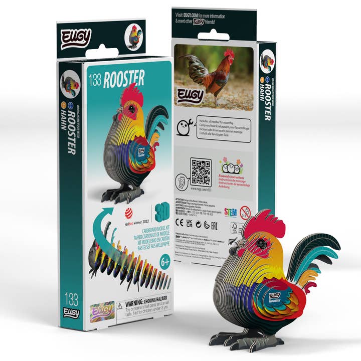 EUGY Rooster 3D Puzzle for wholesale by Safari Ltd.
