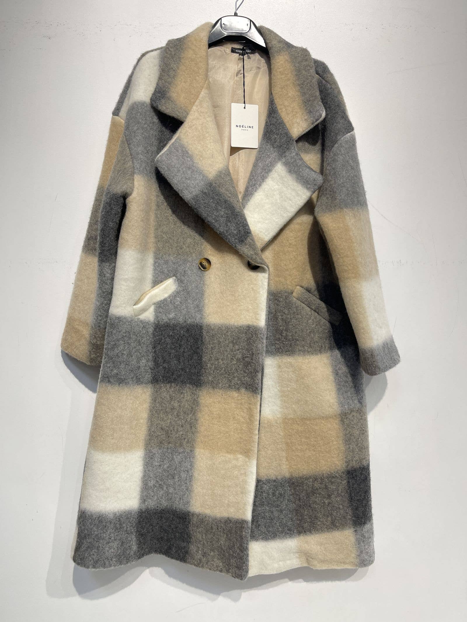 NOELINE - Wholesale Coat - Women's - Plaid wool coat 60705-50