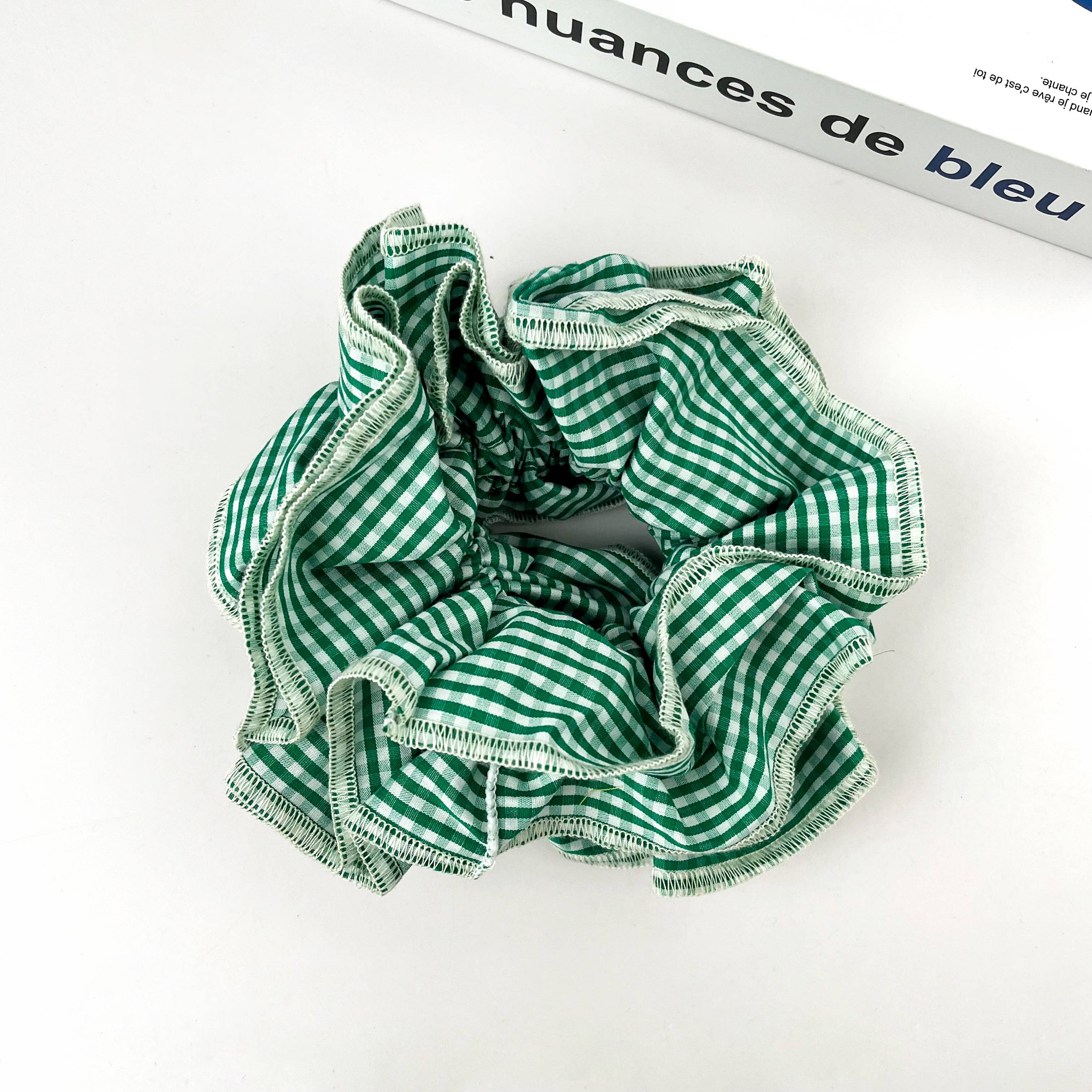 TheDivaSoap - Wholesale Scrunchie - Women's - Retro Plaid Scrunchie – Double-Layered Two-Tone Hair Tie4