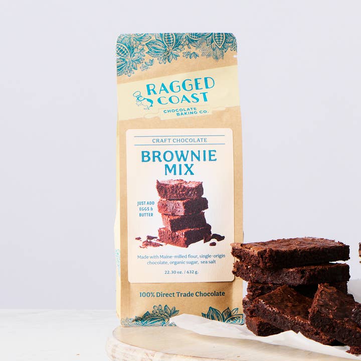 Craft Chocolate Brownie Mix for wholesale by Ragged Coast Chocolates