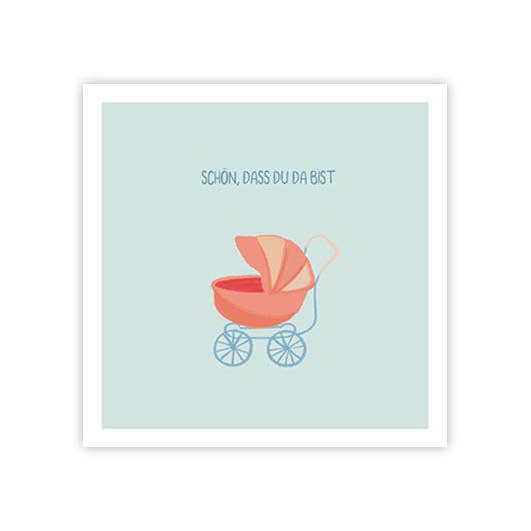 Stroller | Postcard | Birth for wholesale by Hey!Cards GmbH & Co. KG