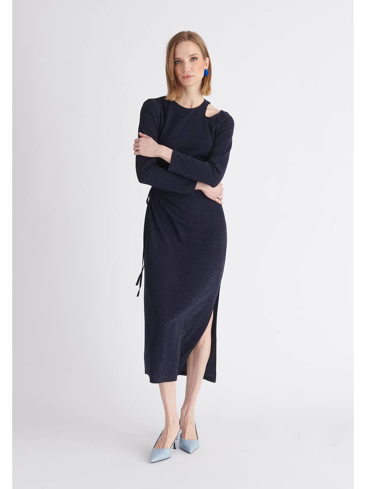 Paisie – Großhandel Kleid – Damen – Glitzerndes Kleid mit Ausschnitt5