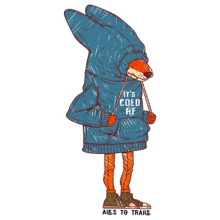 Ales to Trails - Wholesale Sticker - Cold as Fox Decal