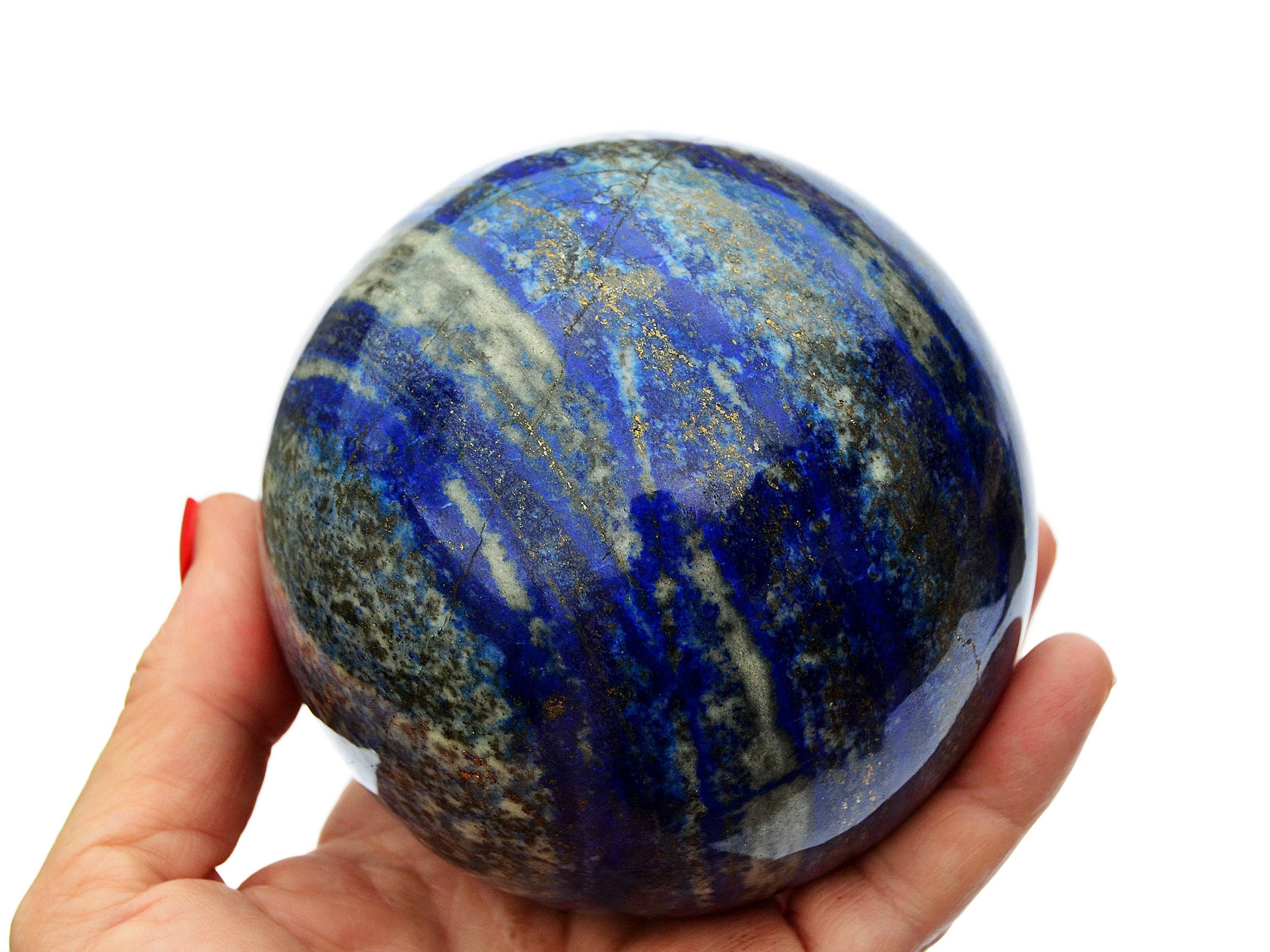 Kaia & Crystals - Wholesale Spiritual Stone/Crystal - XL Lapis Lazuli Sphere (65mm - 100mm)2