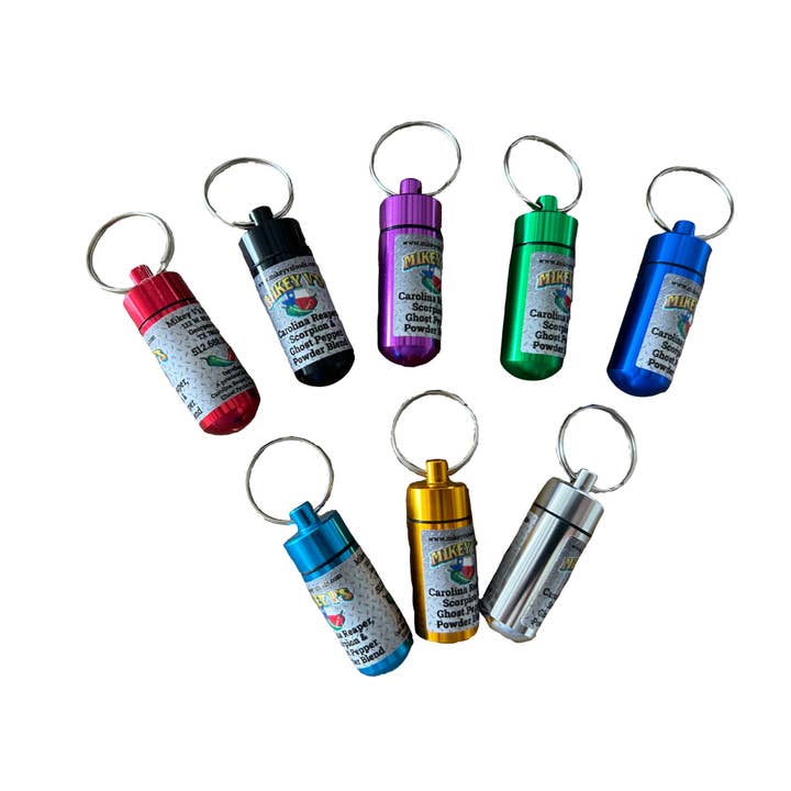 Mikey V's Foods - Wholesale Hot sauce - Mikey V's CAROLINA REAPER Powder Keychain