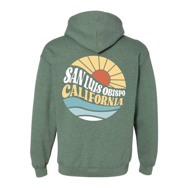 SLO Sun & Waves Hoodie Sweatshirt for wholesale by Pippa & Ky