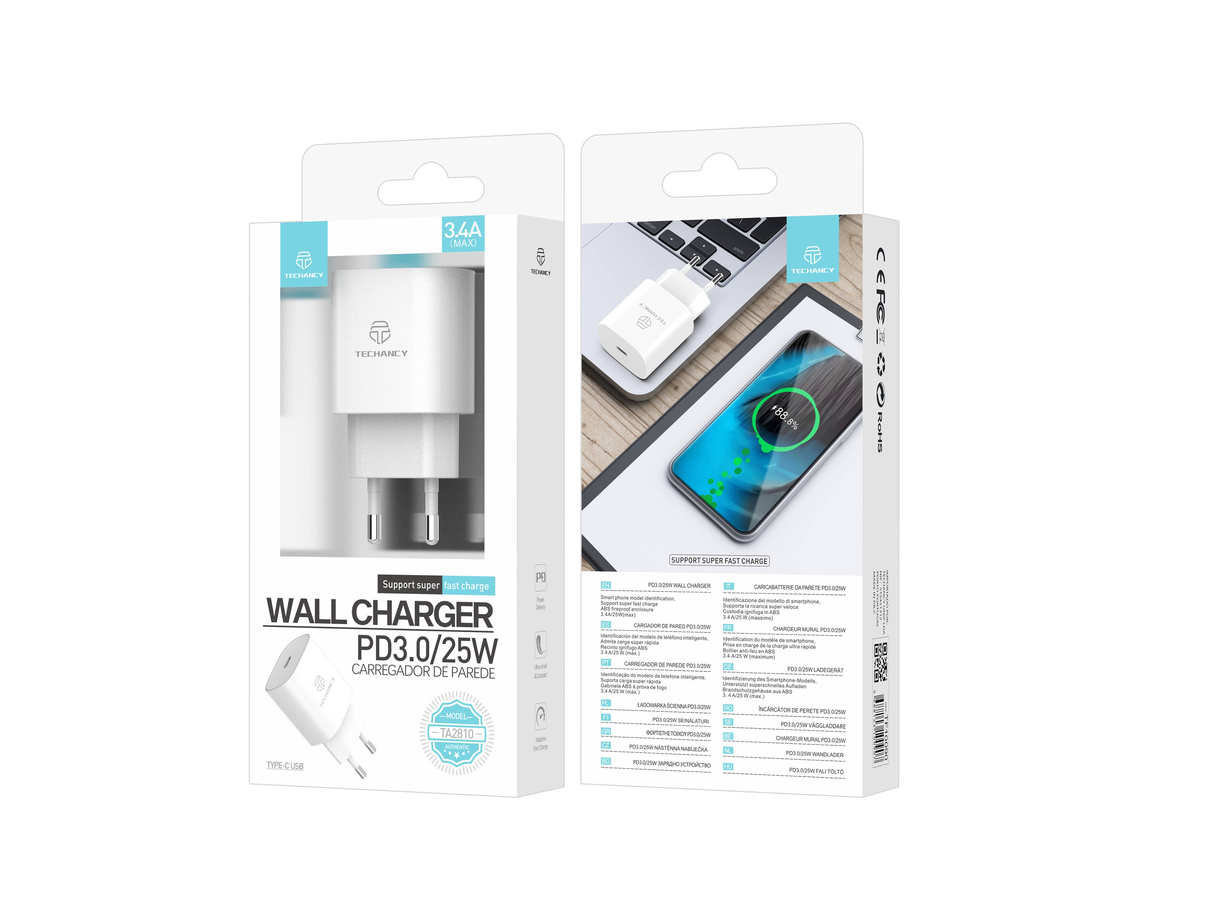 TECHANCY - Wholesale Portable Charger - TECHANCY USB C 25W PD Fast Charger Block for iPhone 14 133