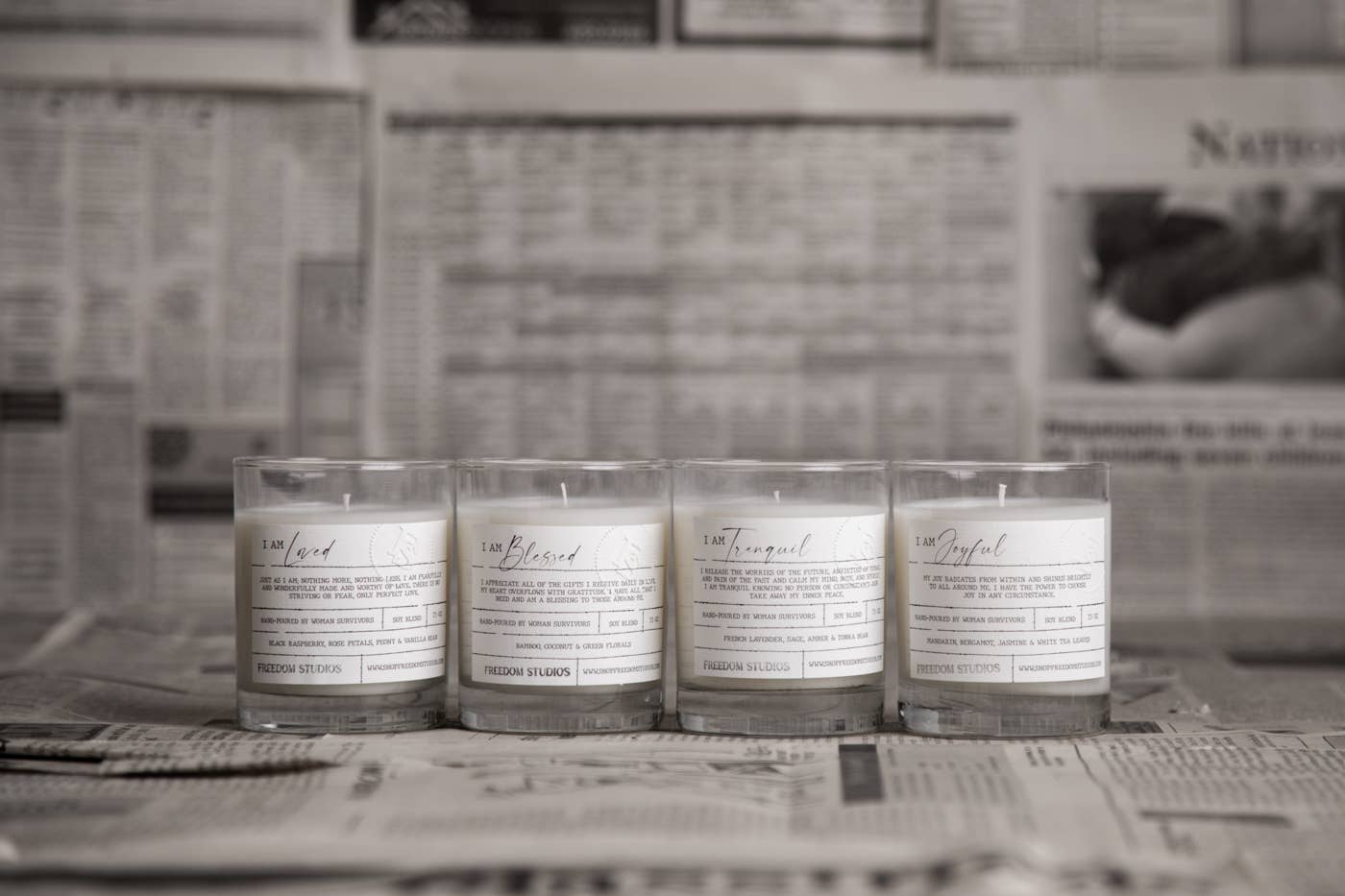 Freedom Studios - Vente Bougie en bocal - Bougie I AM Loved 7,5 oz4