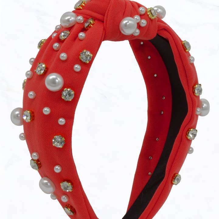 Knotted Headband with Pearls and Rhinestones and other Purchase Wholesale red headband. Free Returns & Net 60 Terms on Faire trending on Faire.