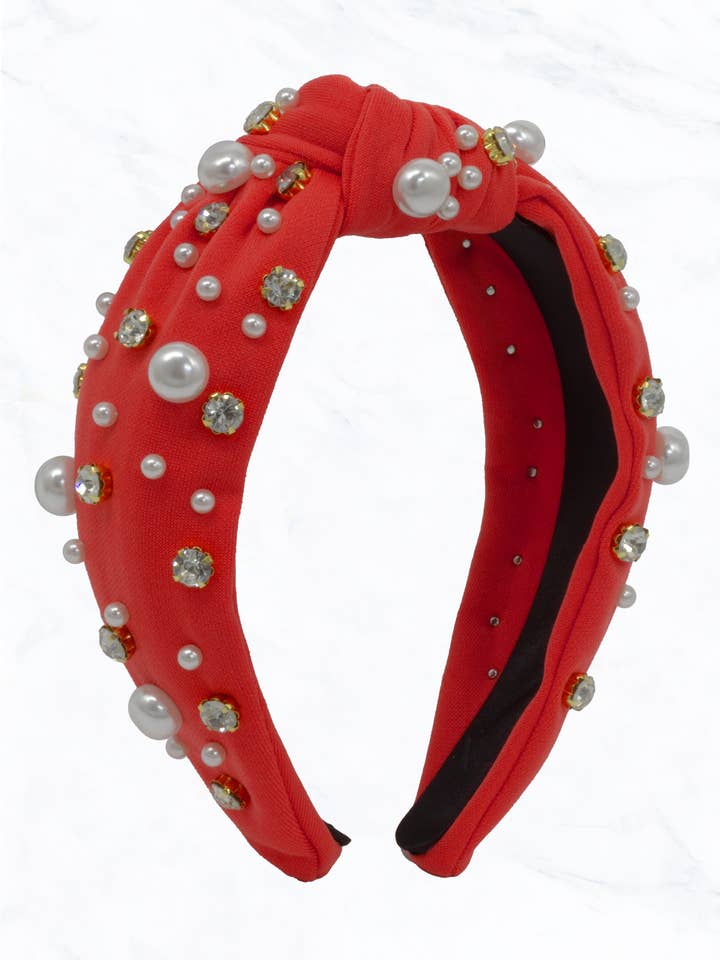 Bandeau noué avec perles et strass pour la vente par Suzie Q USA