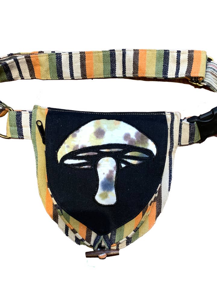 Tie Dye Botanical Embroidery Cotton Belt for wholesale by Lakhays Collection Inc.