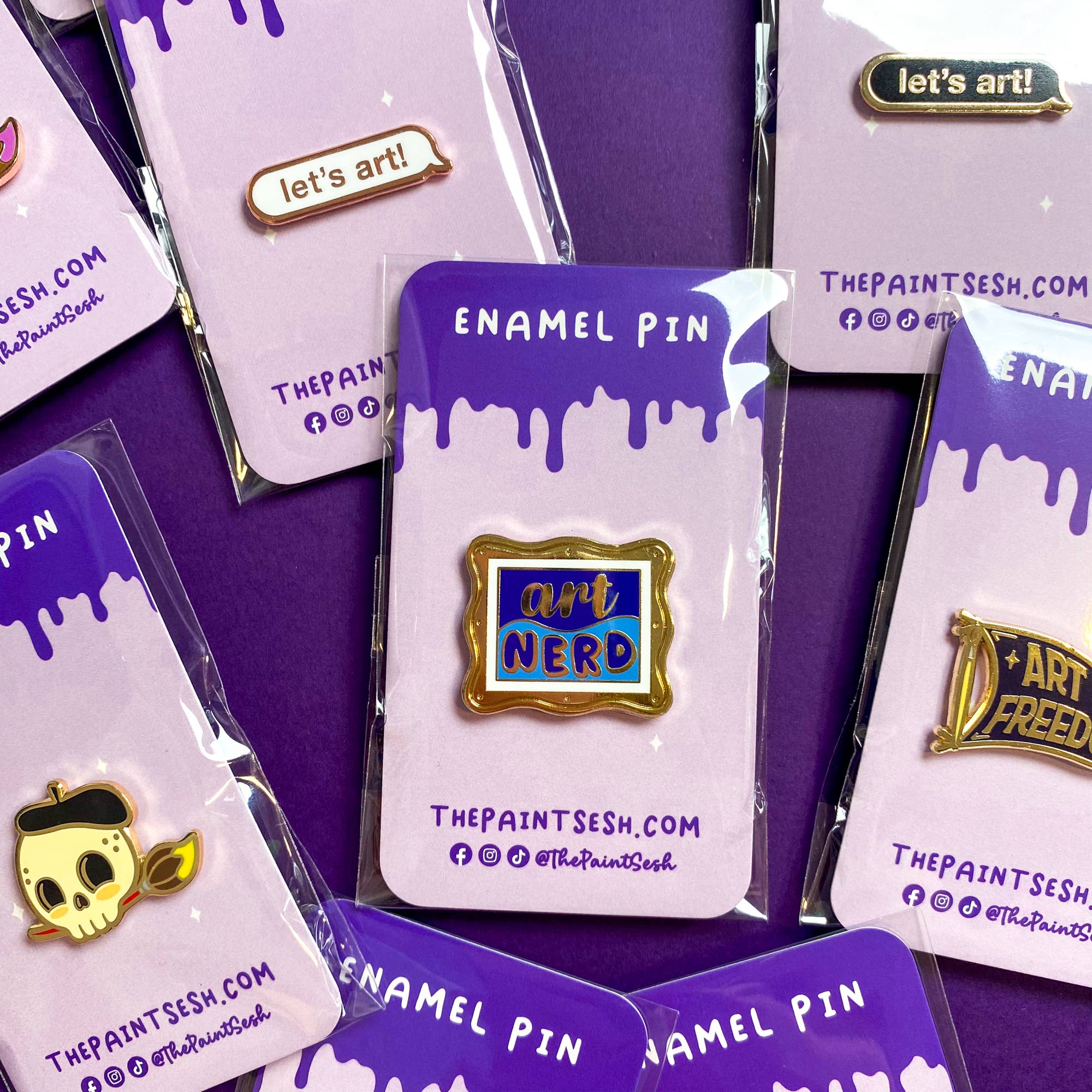 The Paint Sesh - Wholesale Lapel Pin/Button - Art Nerd Enamel Pin | Artist Accessories5