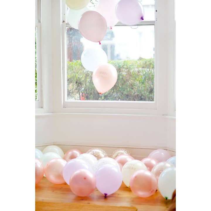 Talking Tables EU - Vendita all'ingrosso A palloncino - Palloncini Rosa Oro con Scritta Buon Compleanno4