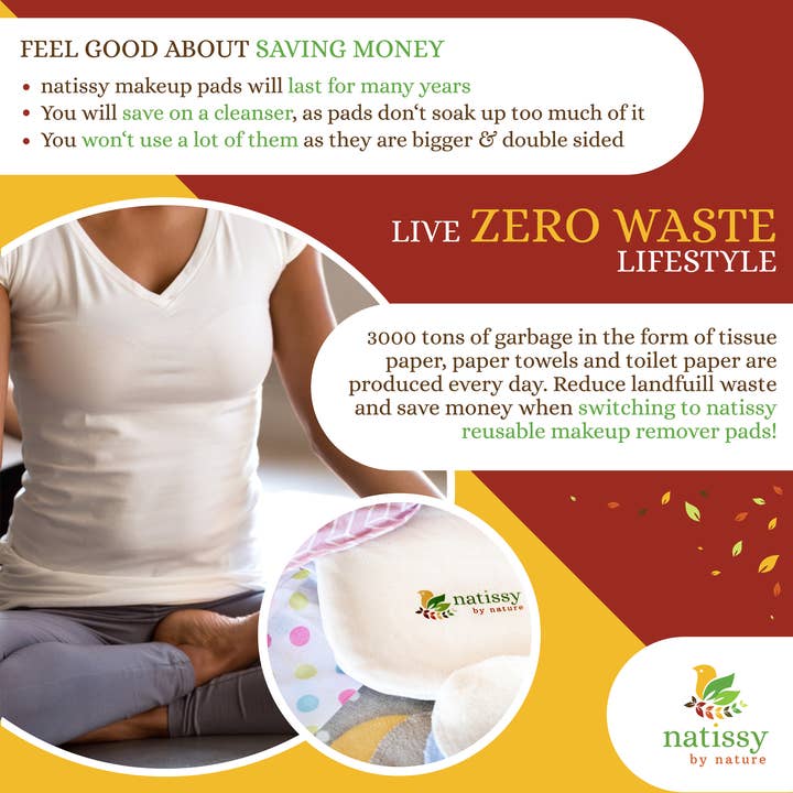 natissy - Wholesale Makeup Remover - Organic Cotton Reusable Makeup Remover Pads 12-Pack7