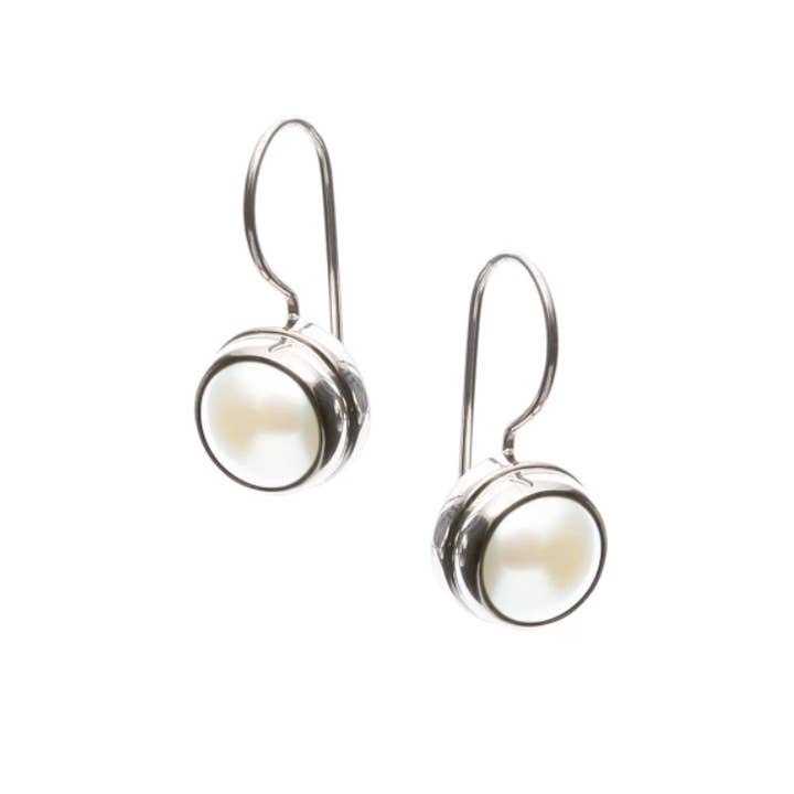 Pearl Sterling Silver Earrings for wholesale by Essjai Accessories