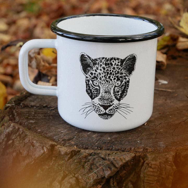 Hannibelle - Wholesale Coffee Mug - Enamel Mug Leopard