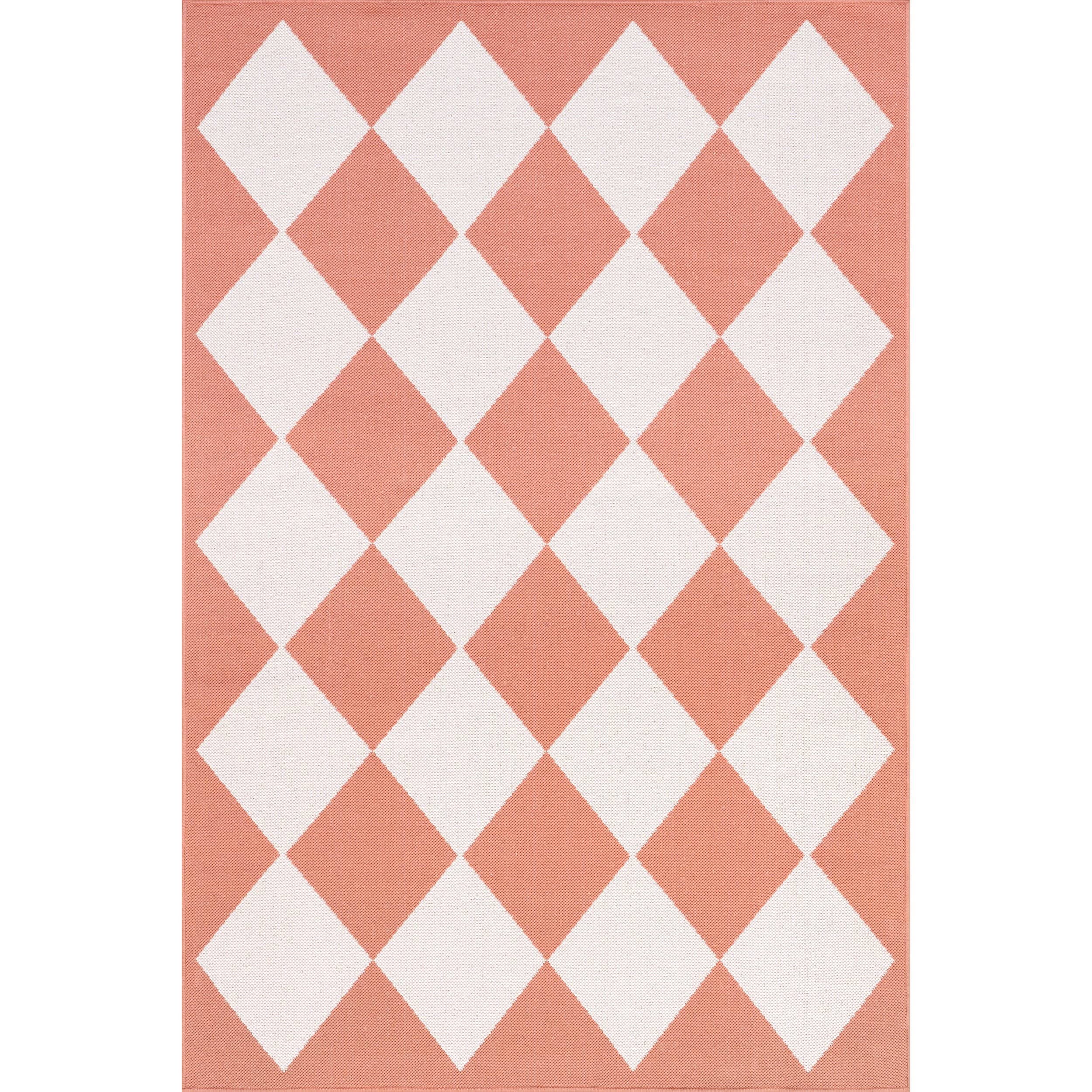 Beige Sabina Diamond Trellis Indoor/Outdoor Area Rug for wholesale on Faire17