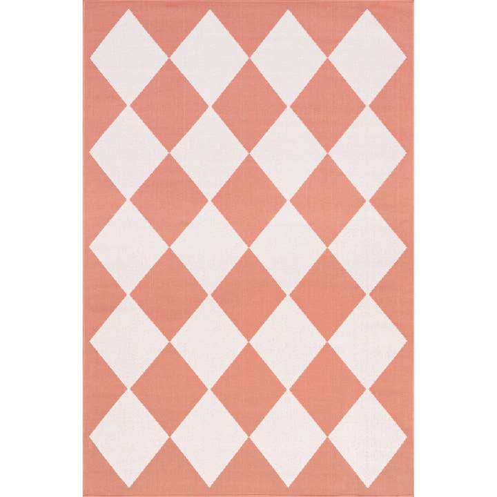 Beige Sabina Diamond Trellis Indoor/Outdoor Area Rug for wholesale on Faire17