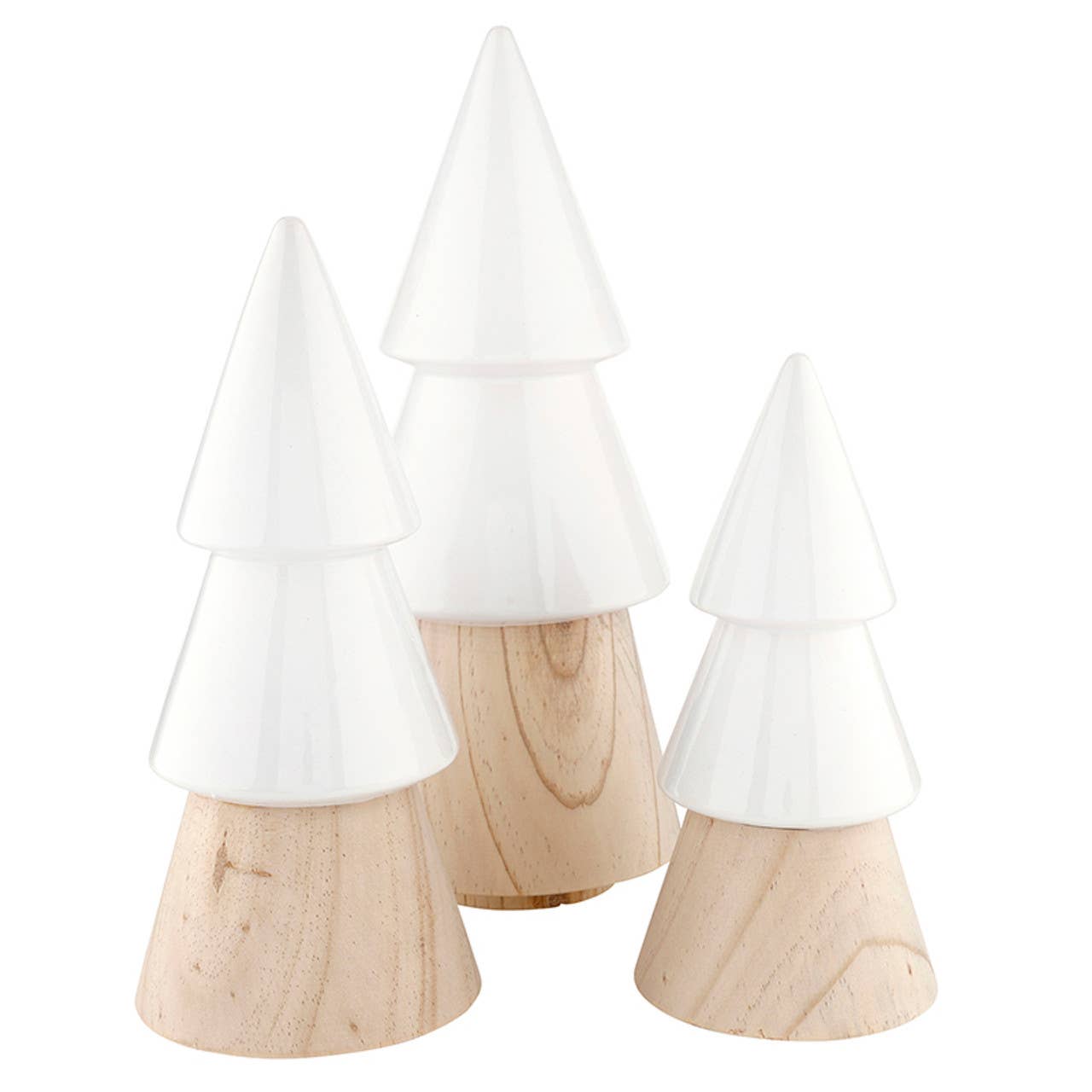 Santa Barbara Design Studio by Creative Brands - Wholesale Christmas Decoration - Ceramic + Wood Tree Set1