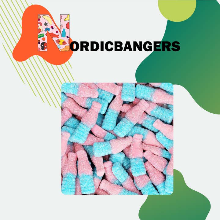 Nordicbangers - Swedish Candy - Vente Bonbons gélifiés - Boîte à bouteilles English Candy Trending Bubblizz Lutti