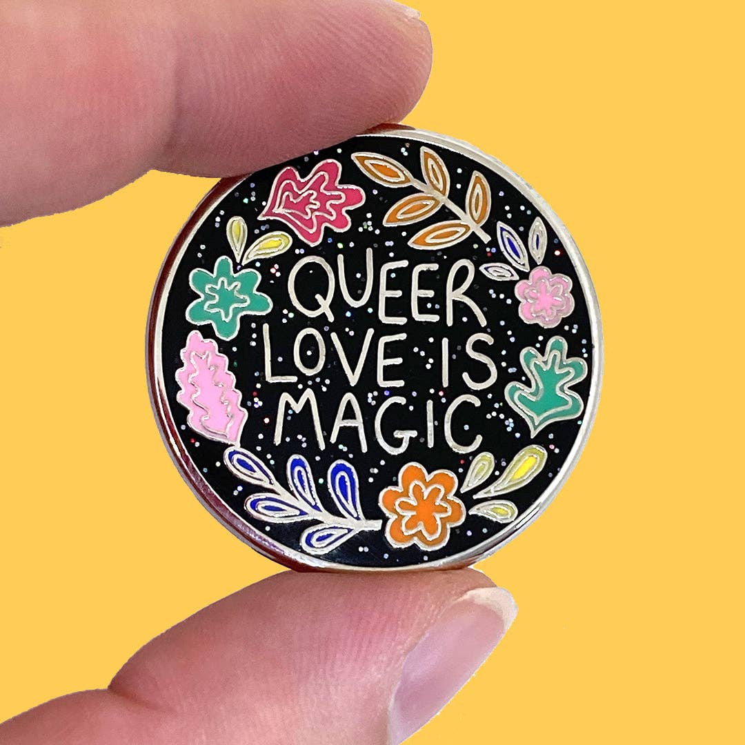 Rainbow & Co - Wholesale Lapel Pin/Button - Queer Love Is Magic Enamel Pin