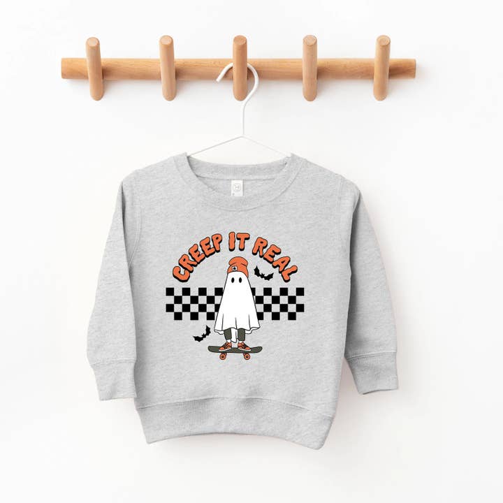 Creep It Real Halloween Fall Autumn Kids Toddler Sweatshirt for wholesale by Rags Revived