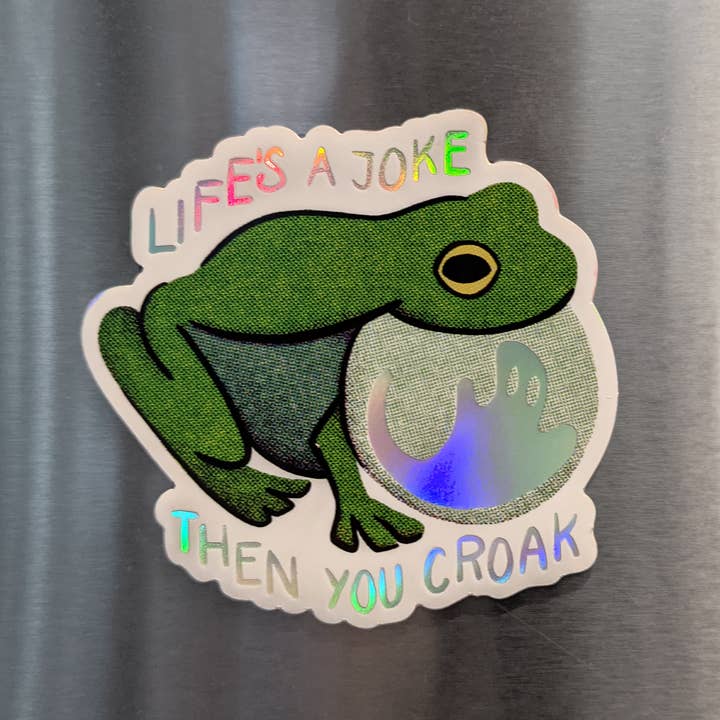 Imán holográfico de rana pesimista para venta al por mayor de Brandy Bingham