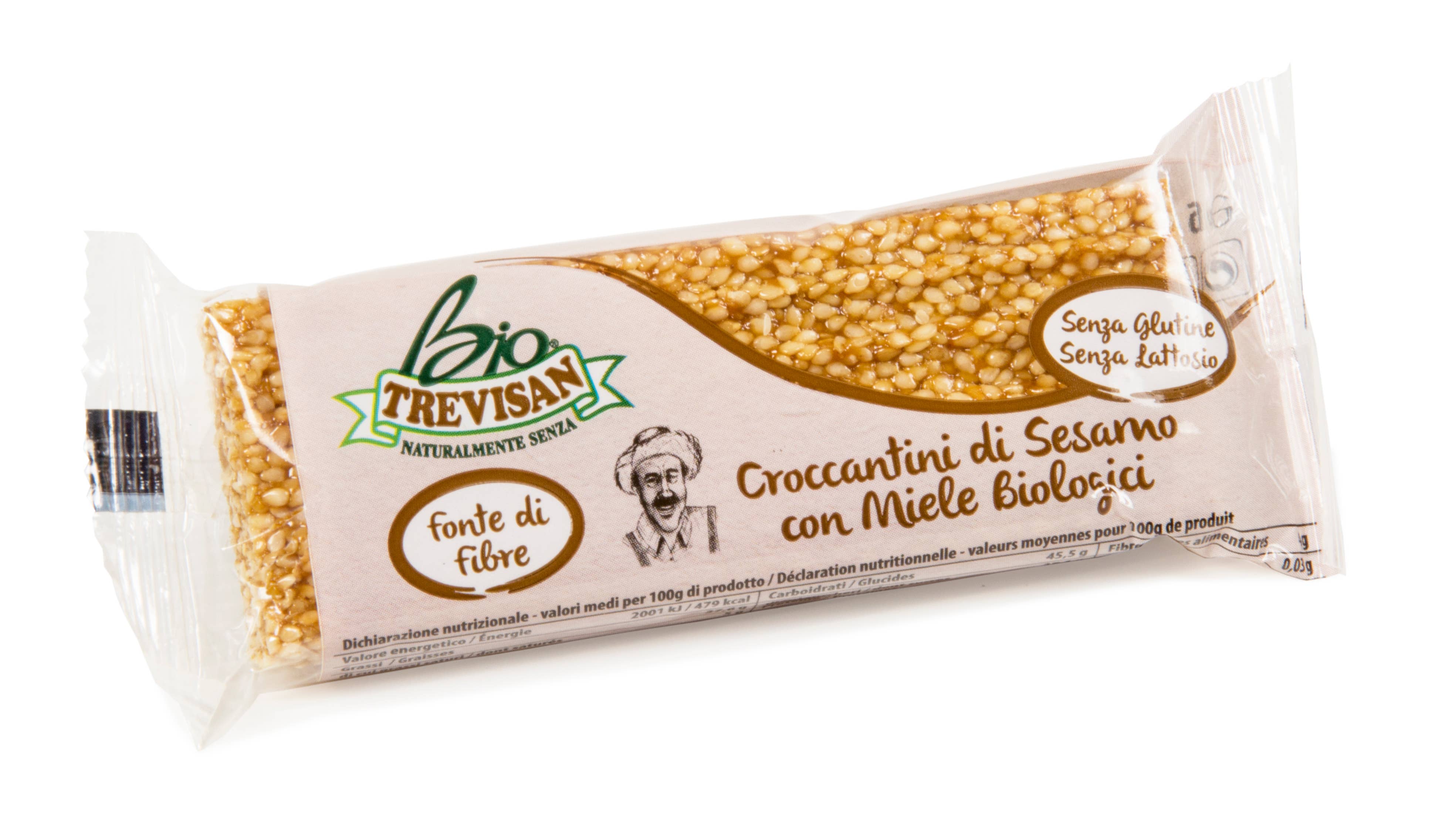 Trevisan - Venta al por mayor Crackers - Croccantini de sésamo y miel ecológicos0