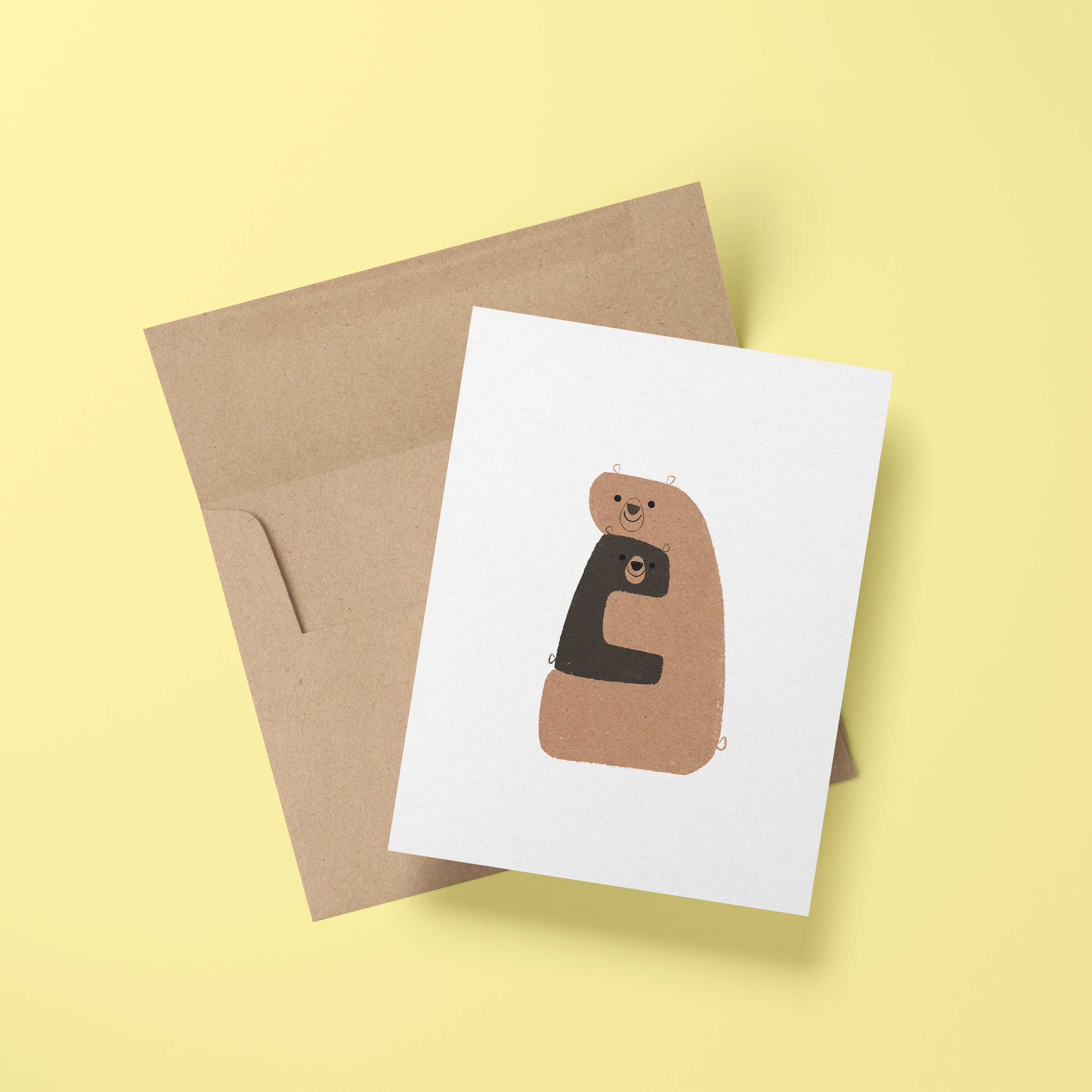 Sincerely, Rob - Wholesale Everyday Greeting Card - "Bear Hug" Greeting Card2