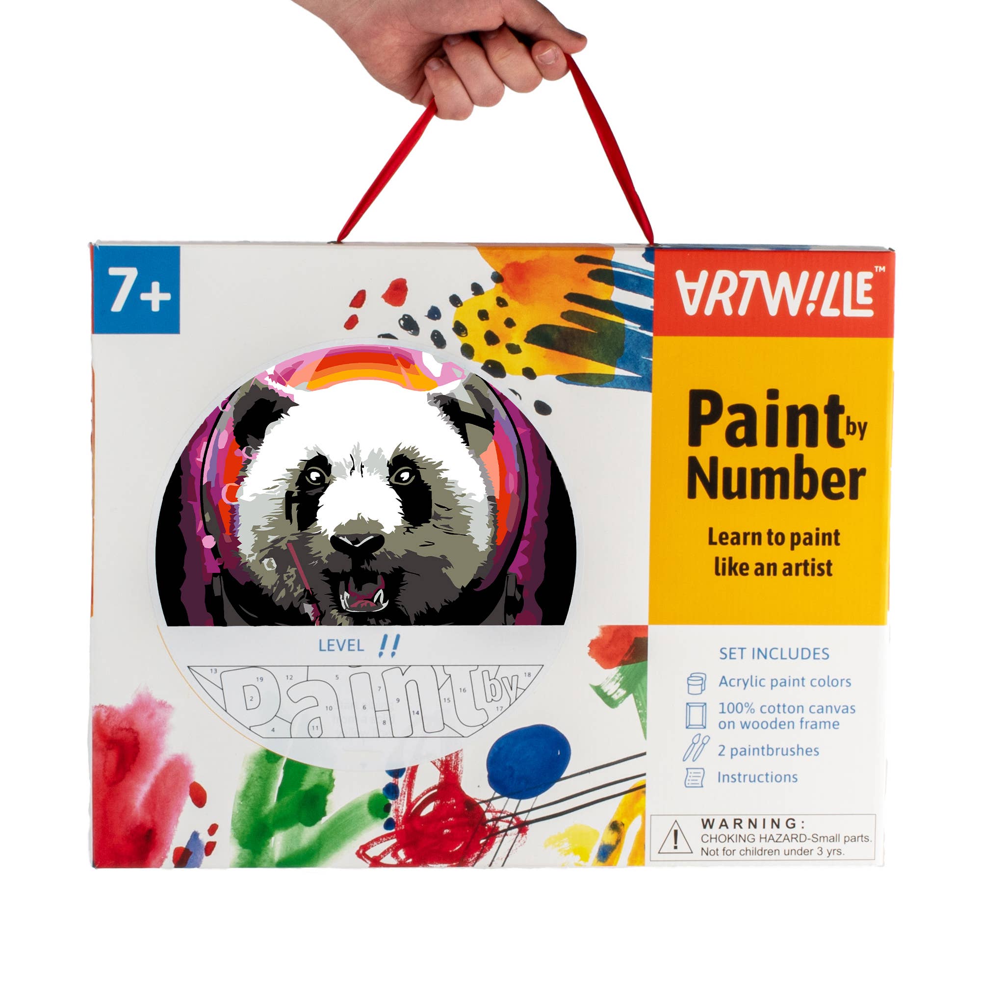 Fainotoys - Wholesale Doe-het-zelf-knutselset - Artwille DIY Paint by Numbers - Panda Astronaut, level 21