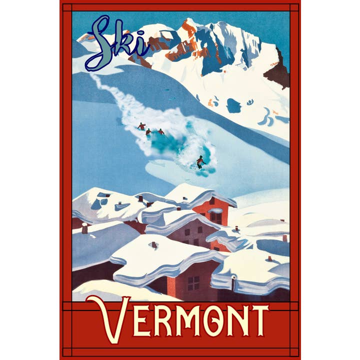 Ski Vermont Travel Poster 16 x 24 for wholesale by BMS BIZ