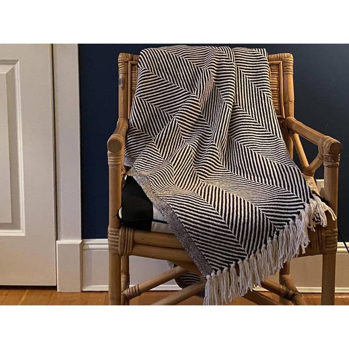Faribault - Wholesale Throw Blanket - Monhegan Cotton Throw With Fringe