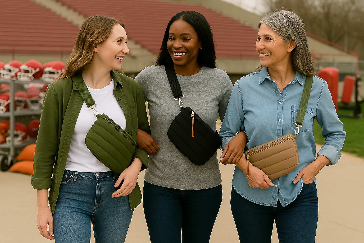 Thomas and Lee Company - Vente Sac ceinture – femme - Sac banane en nylon matelassé Addison5